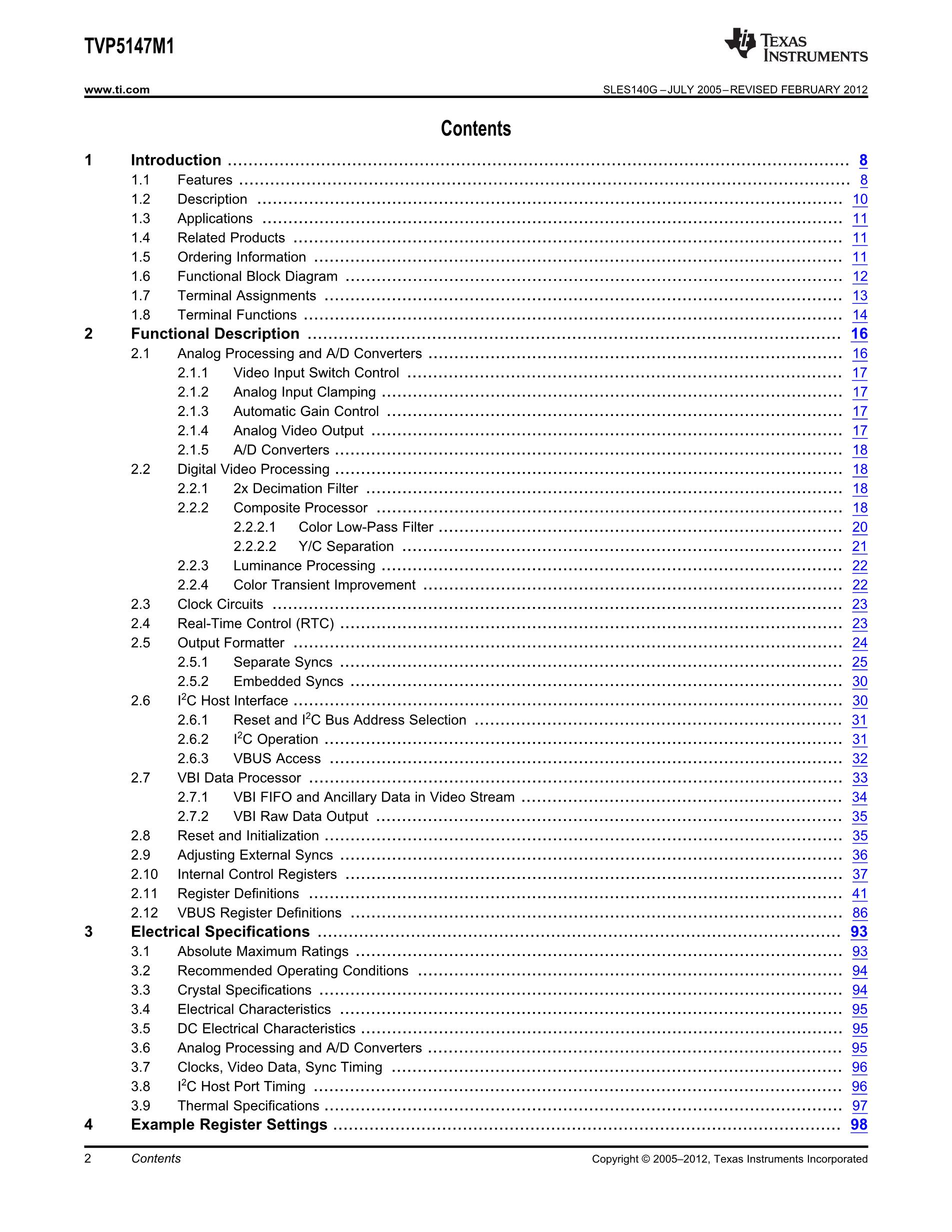 TVP5146PFP's pdf picture 2