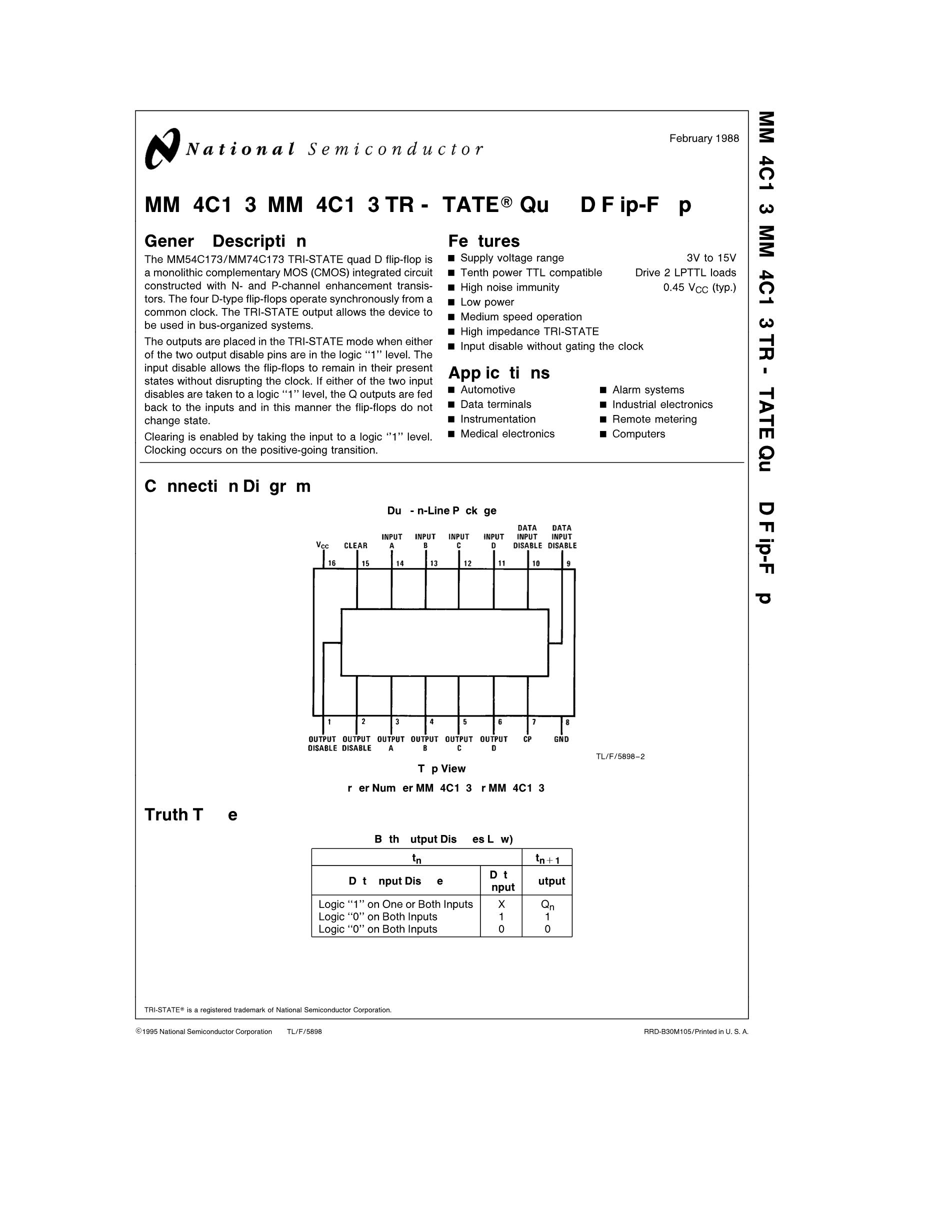 MM74C165N's pdf picture 1