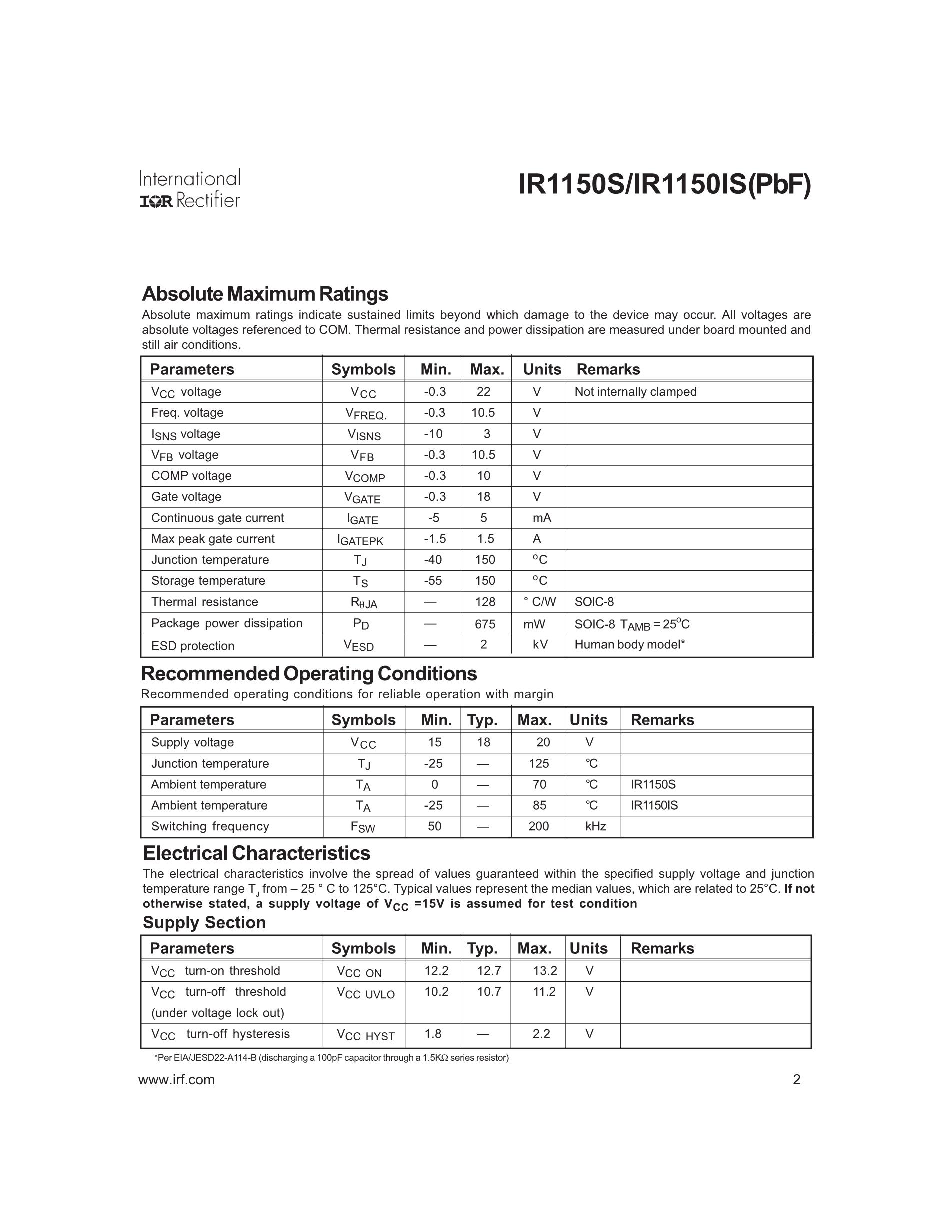 IR1150PBF's pdf picture 2