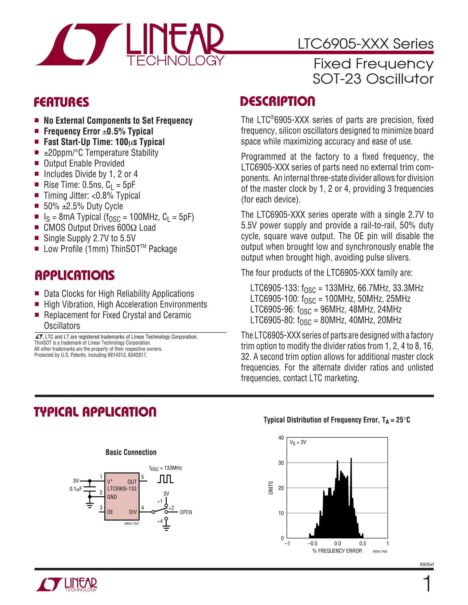 LTC6903HMS8#PBF's pdf picture 1