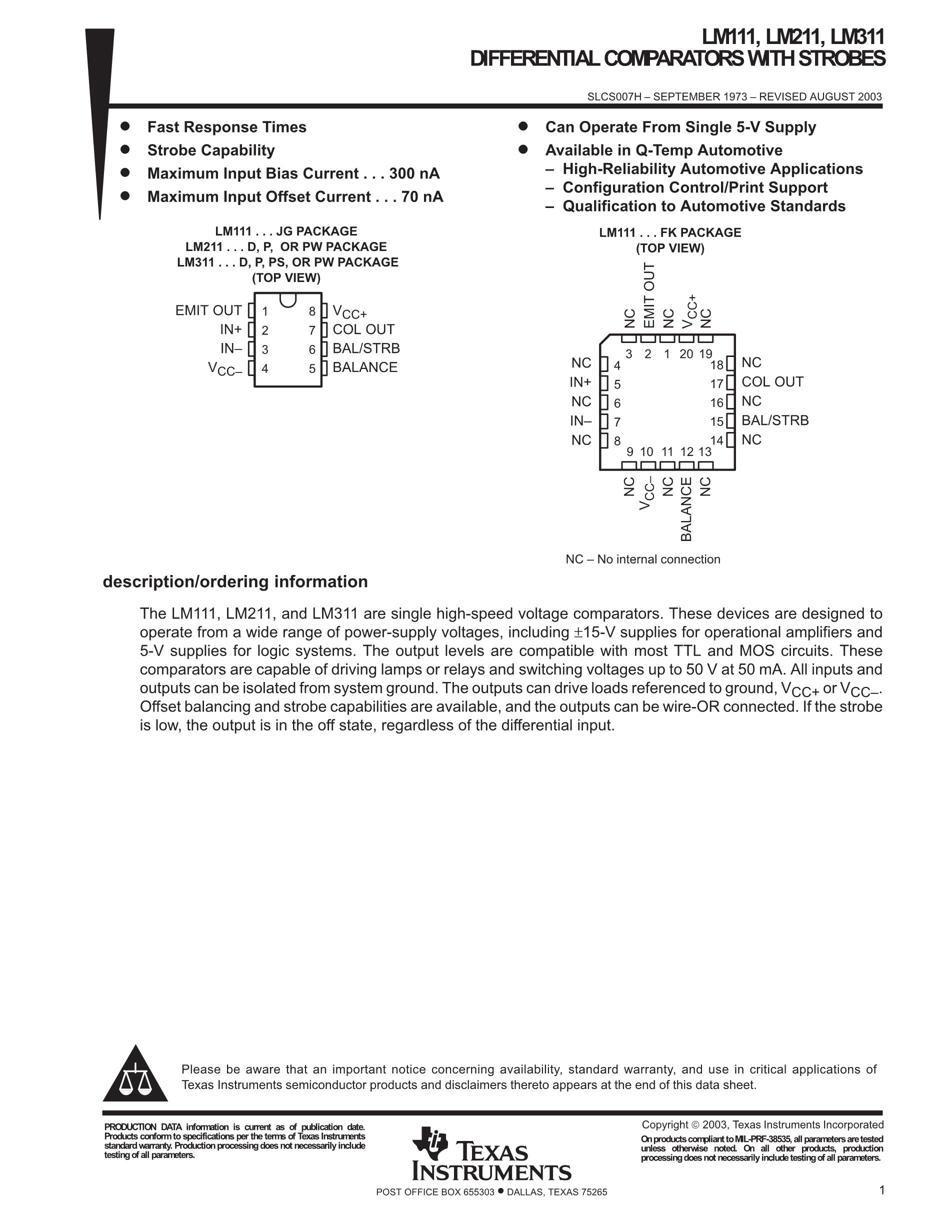 LM311PW's pdf picture 1