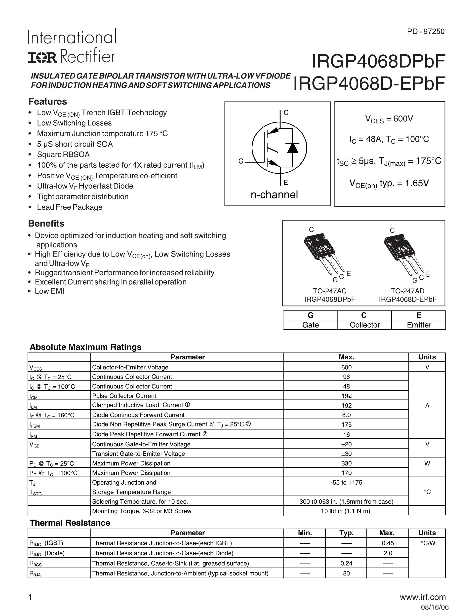 IRGP4069DPBF's pdf picture 1
