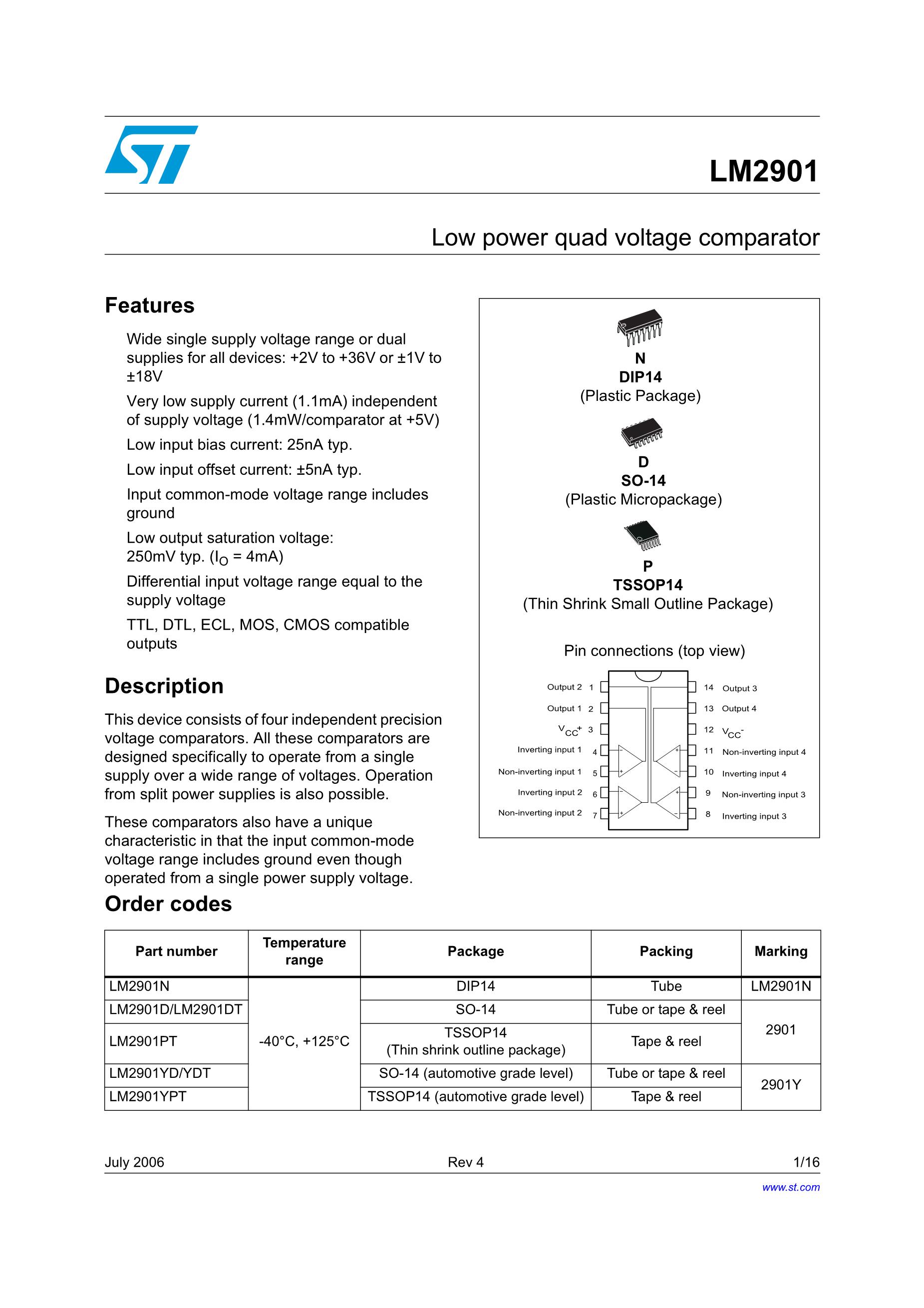 LM2901EDR2G's pdf picture 1