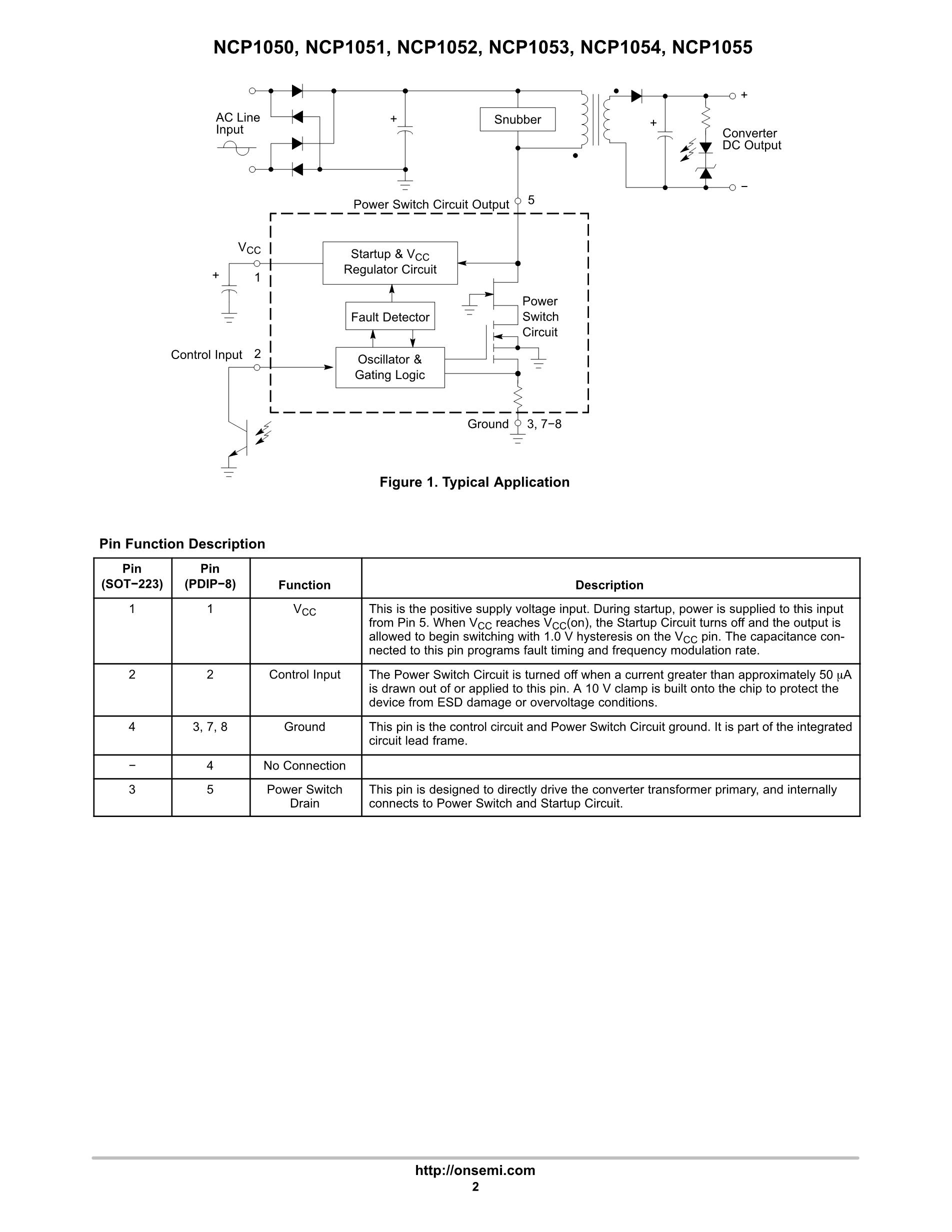 NCP1052P100's pdf picture 2