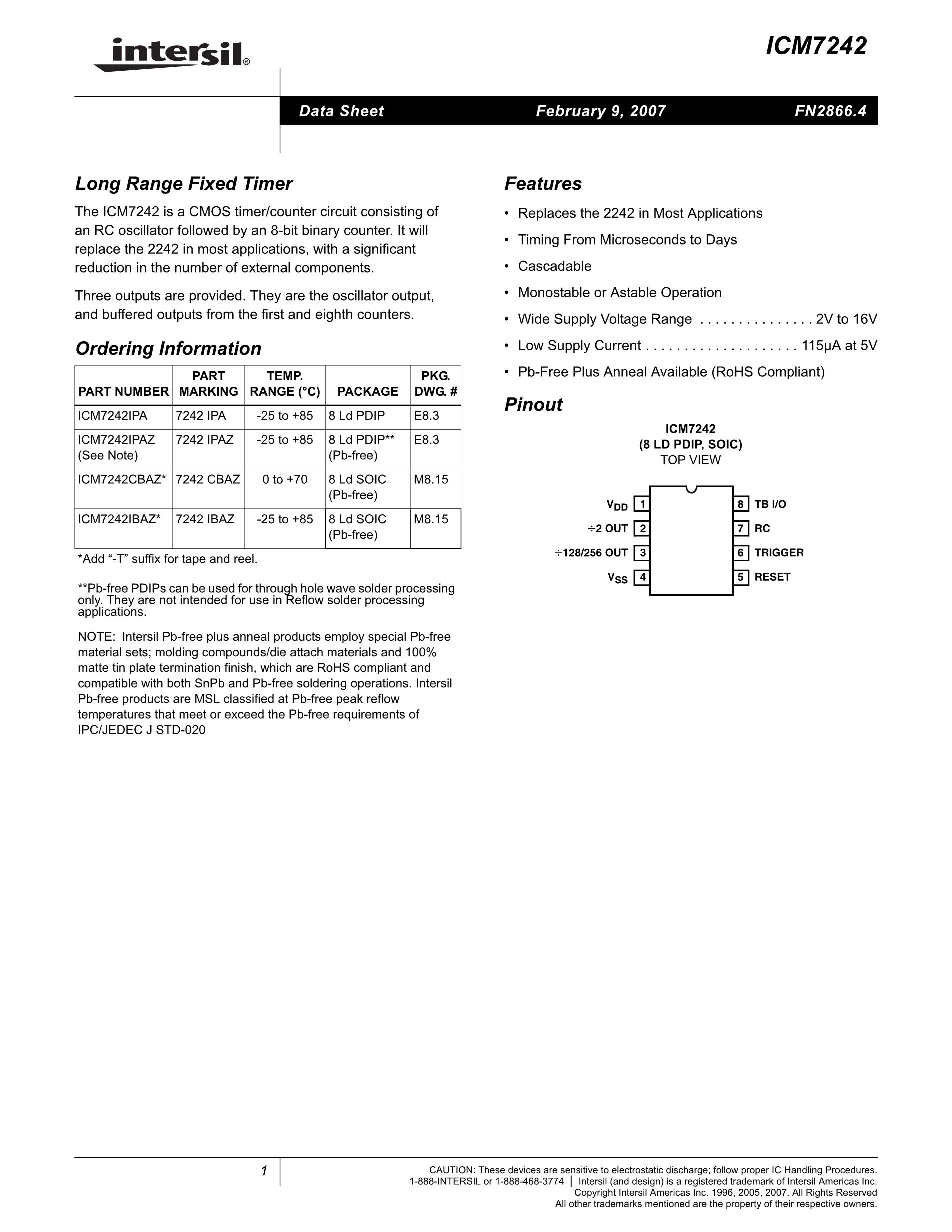 ICM7245BIM44Z's pdf picture 1