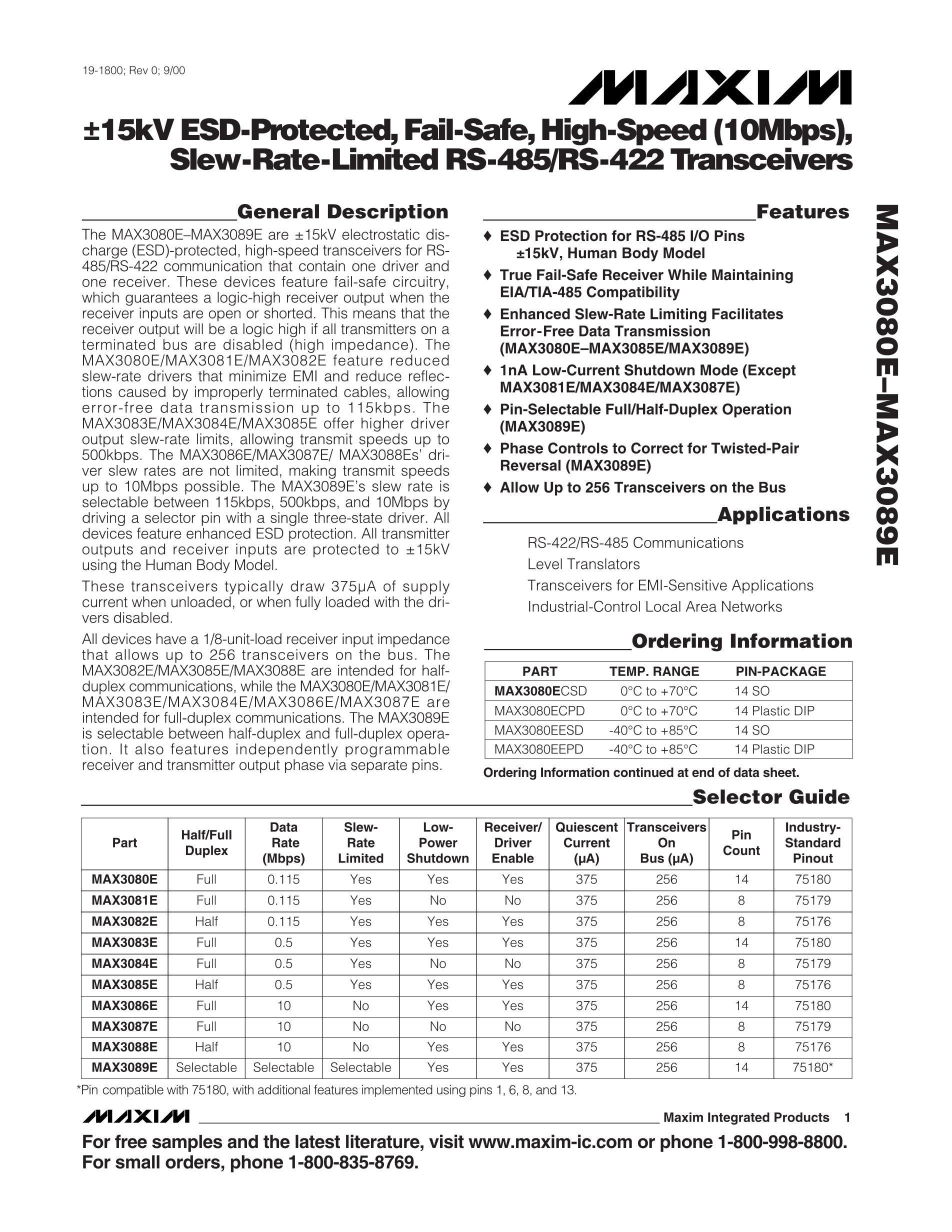 MAX308ESE's pdf picture 1
