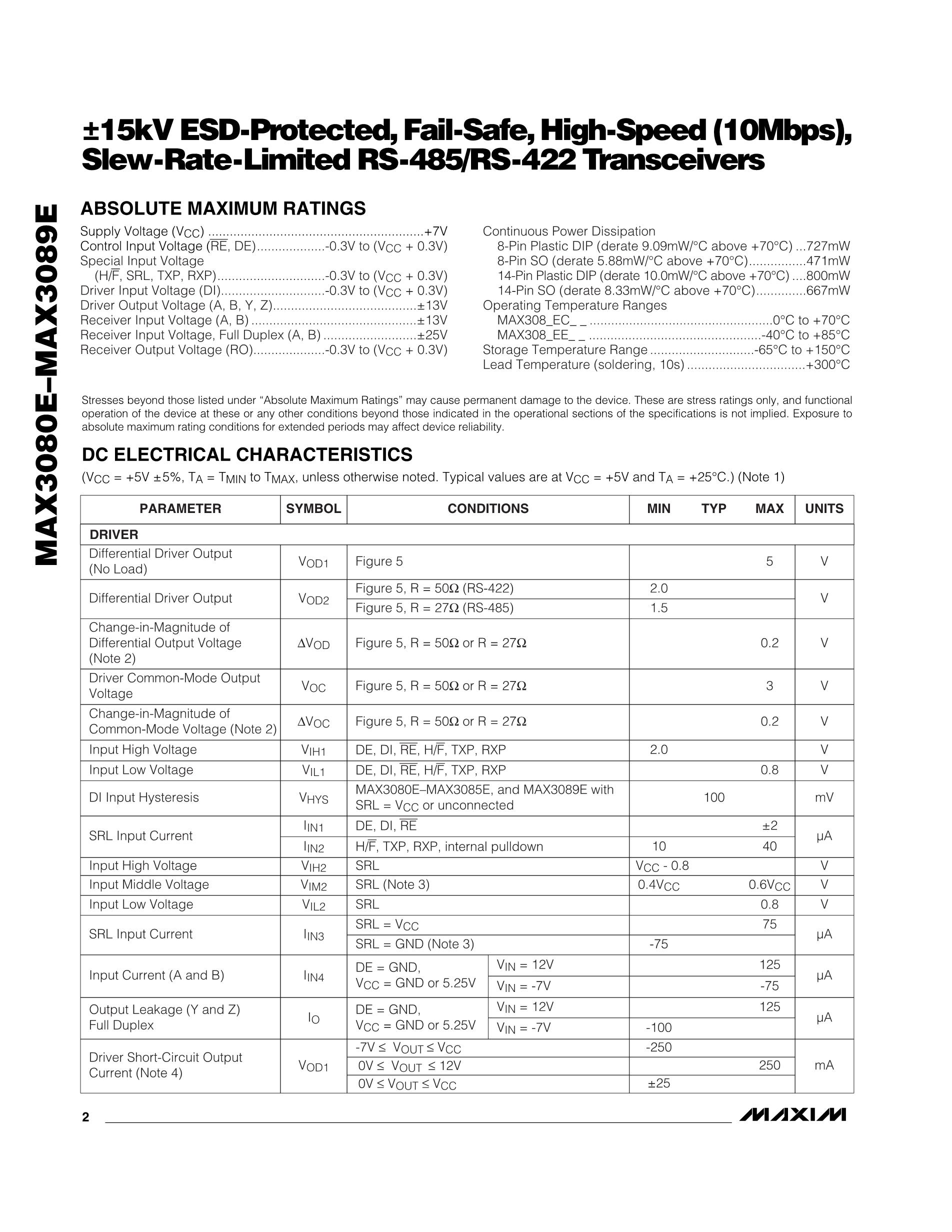 MAX308ESE's pdf picture 2