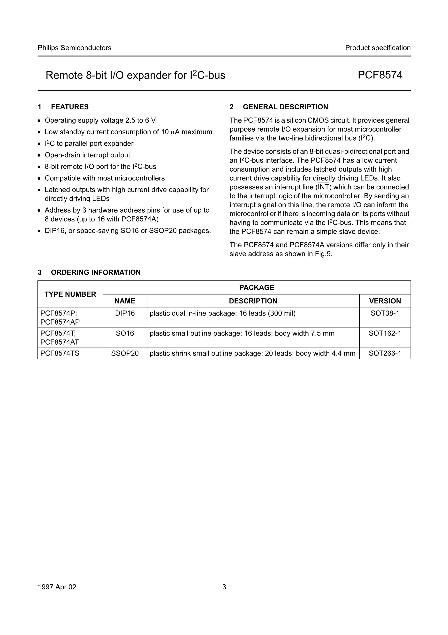 PCF8574AT/3,518's pdf picture 3