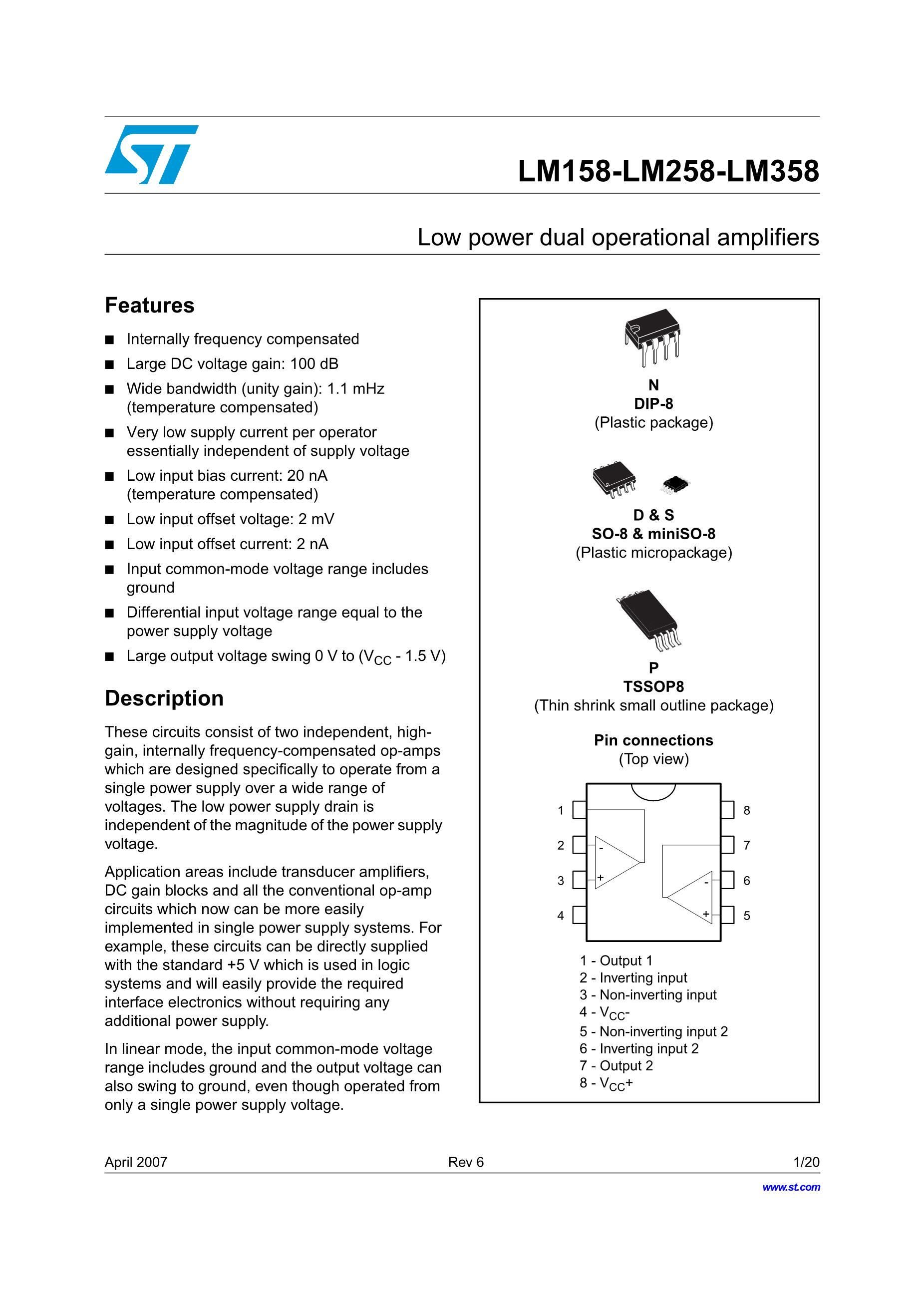 LM358ADGKR's pdf picture 1