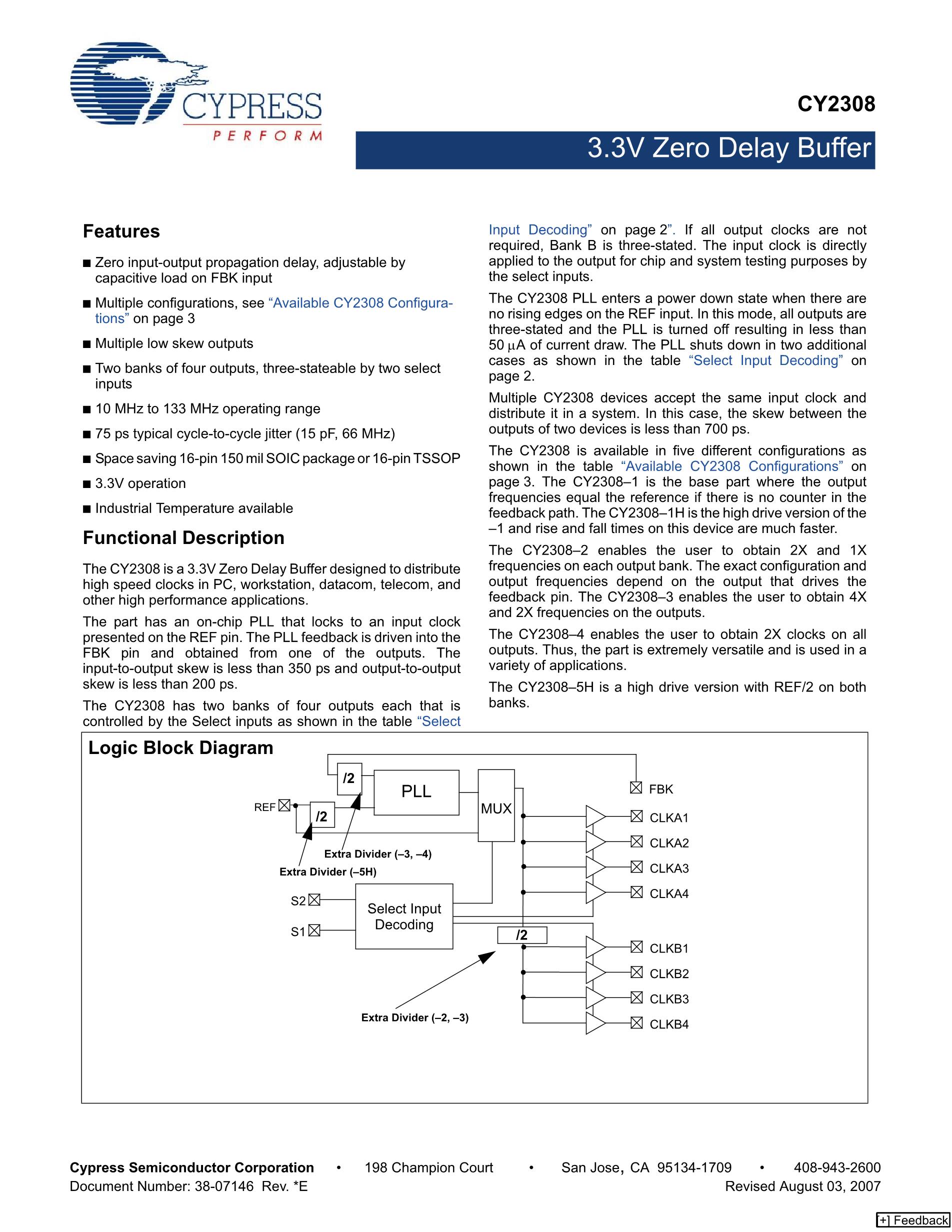 CY2308SC-1's pdf picture 1