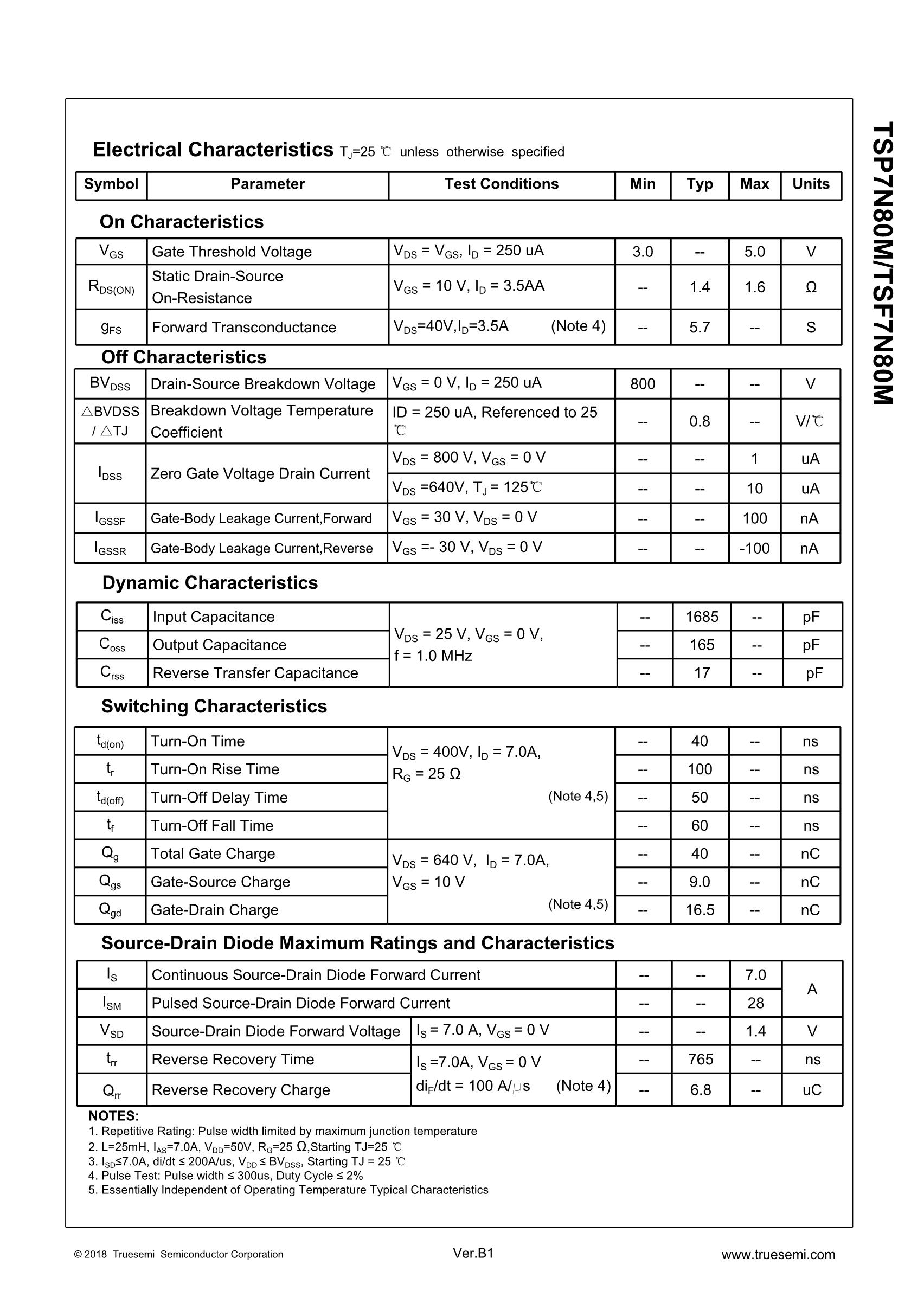TSF7N80M 7A800V's pdf picture 2