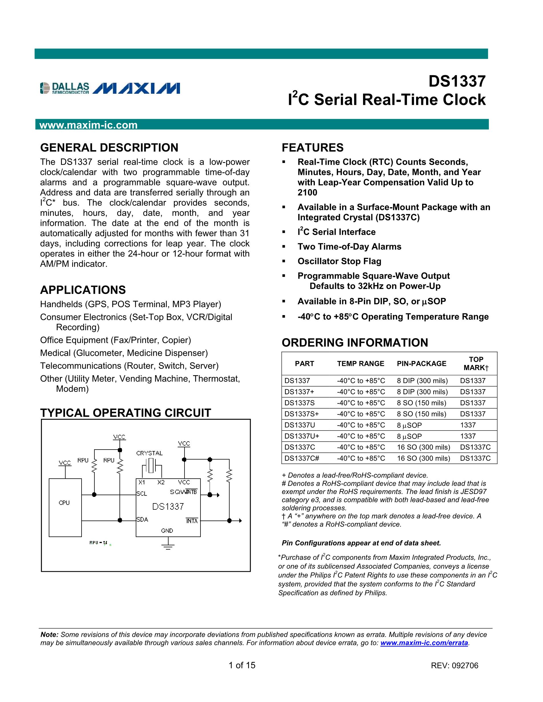 DS1337U/T&R's pdf picture 1