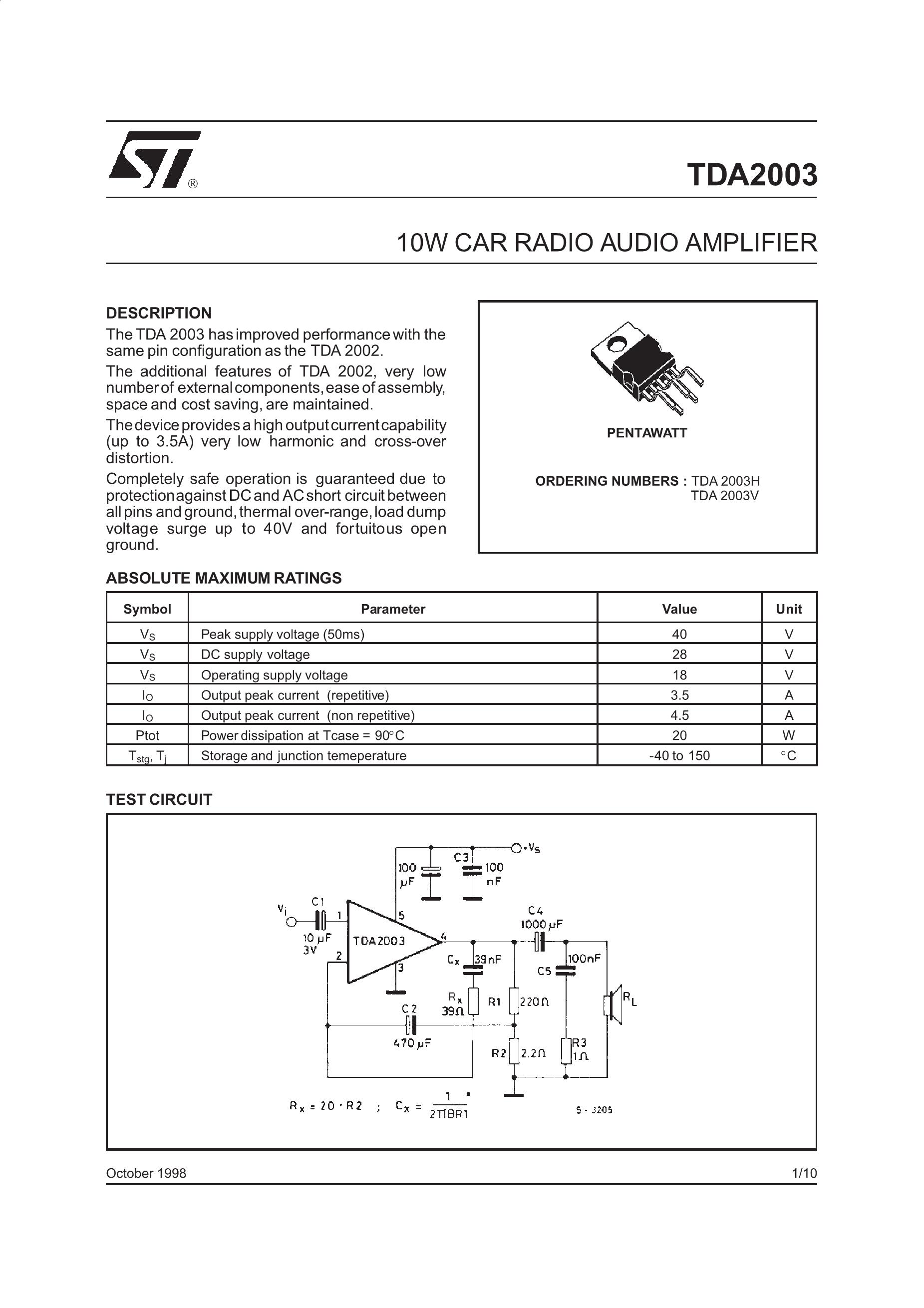 TDA2003's pdf picture 1