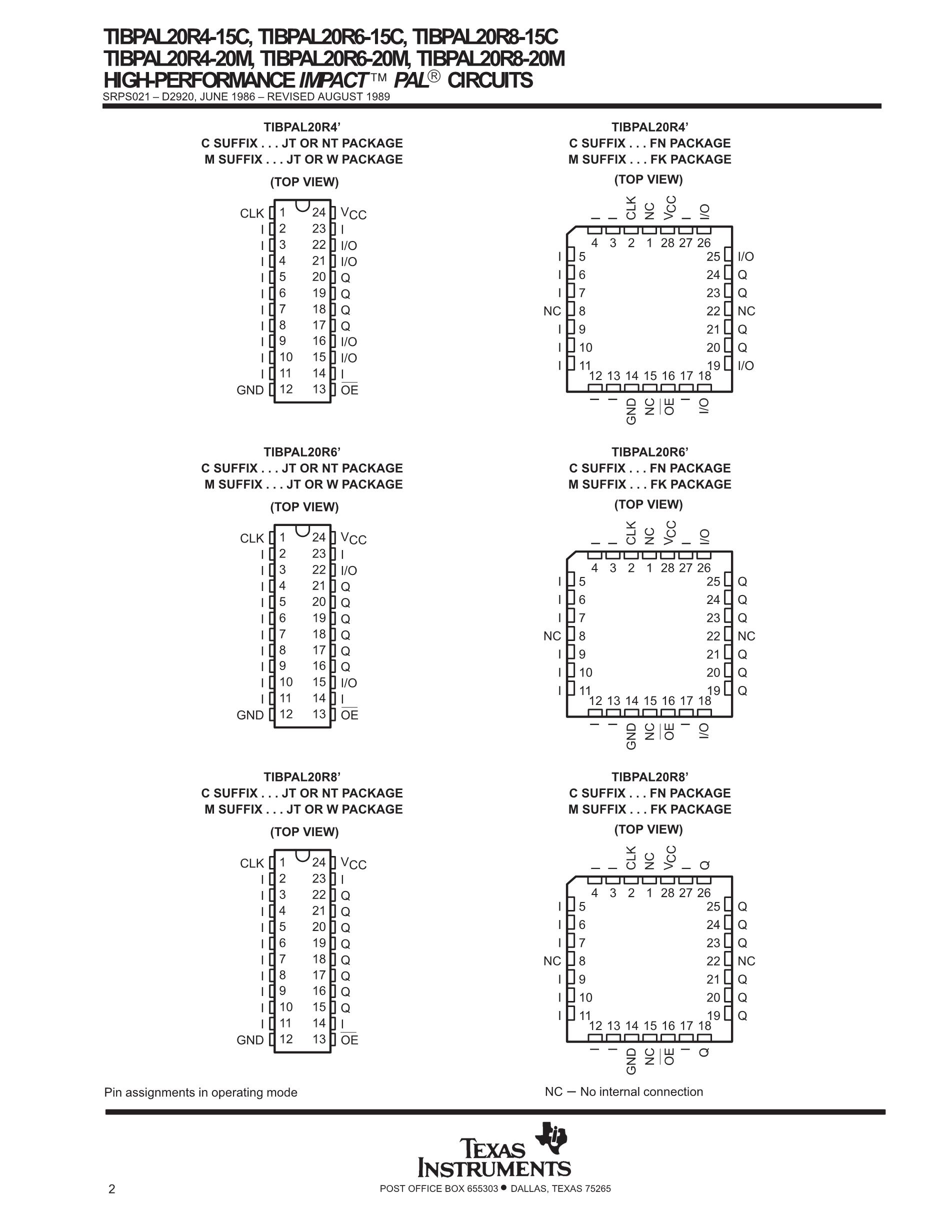TIBPAL20L8-15CNT's pdf picture 2