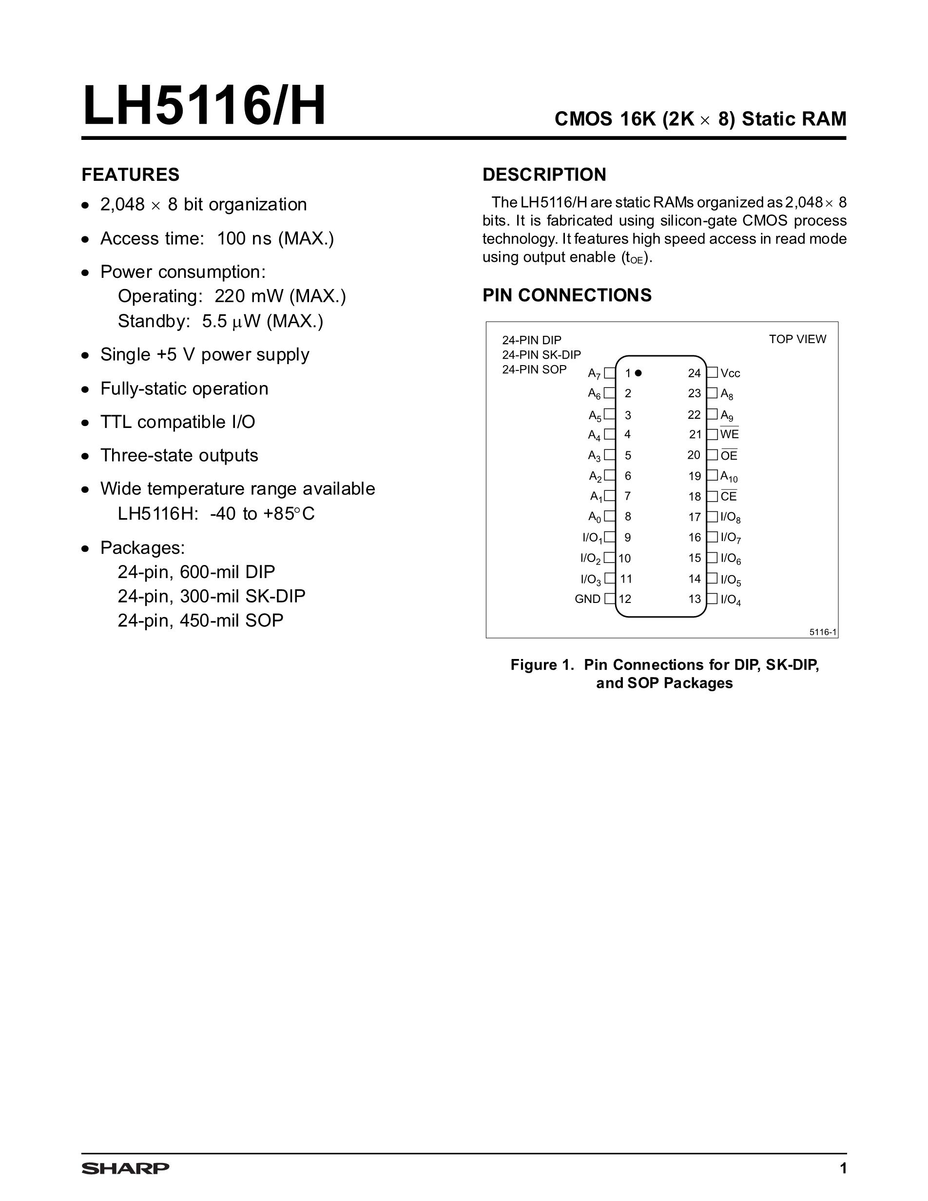 LH5116-10's pdf picture 1