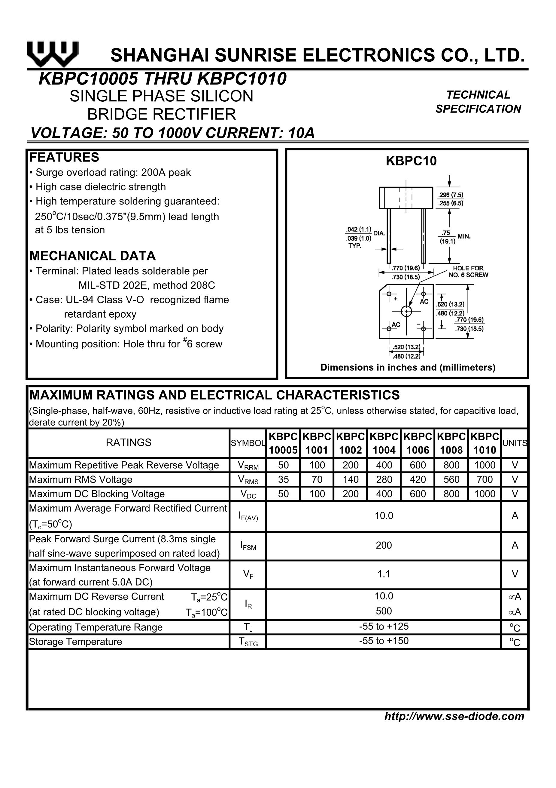 KBPC1010's pdf picture 1