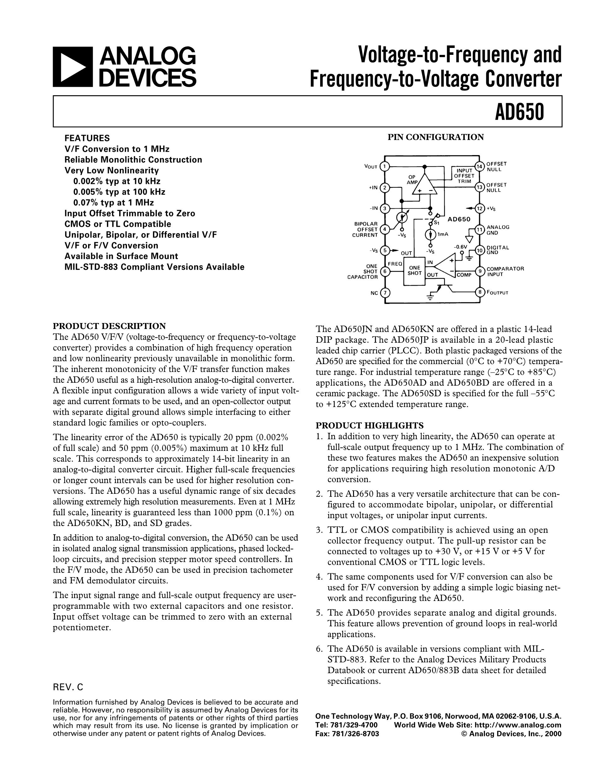 AD650JPZ's pdf picture 1