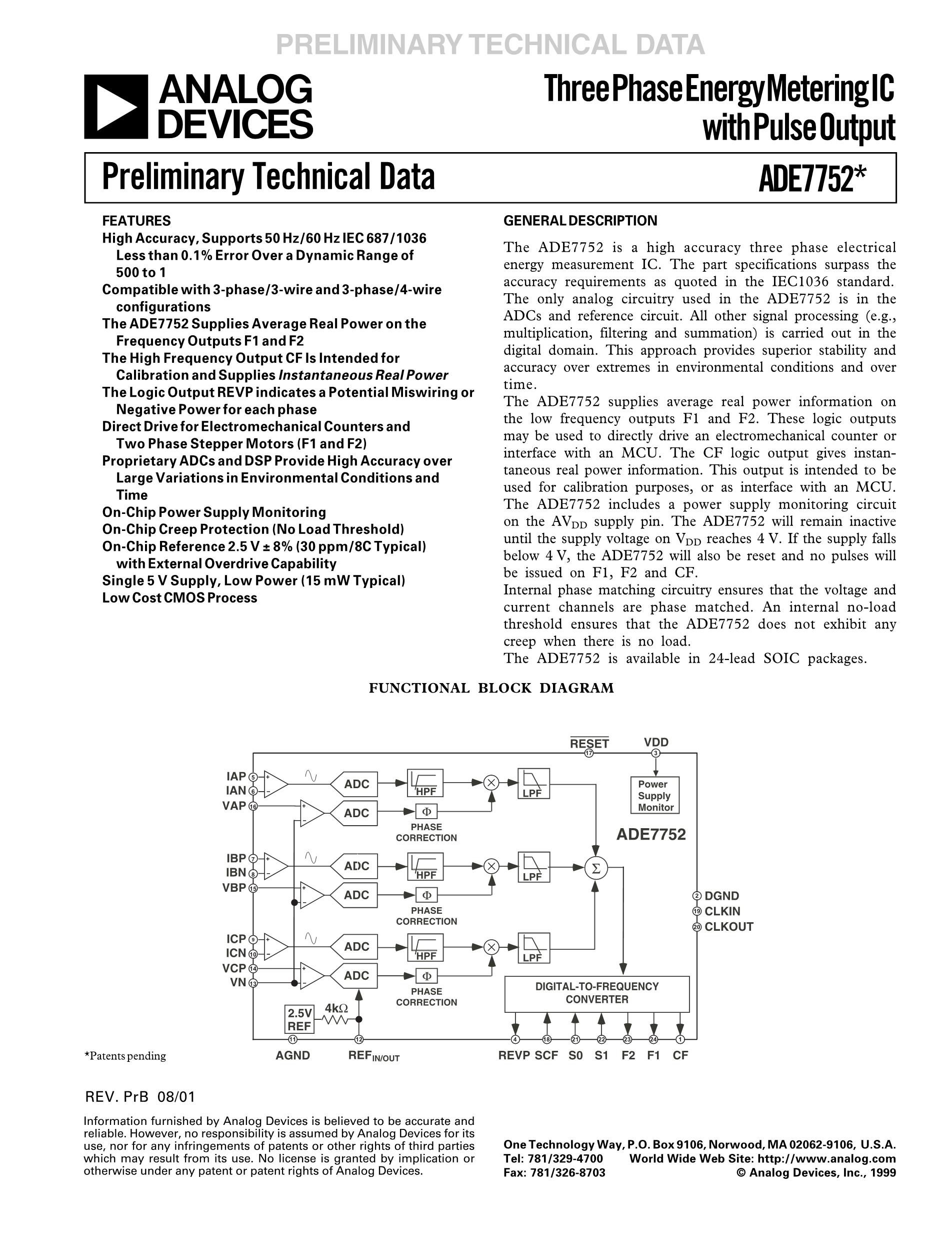 ADE7752AARZ's pdf picture 1