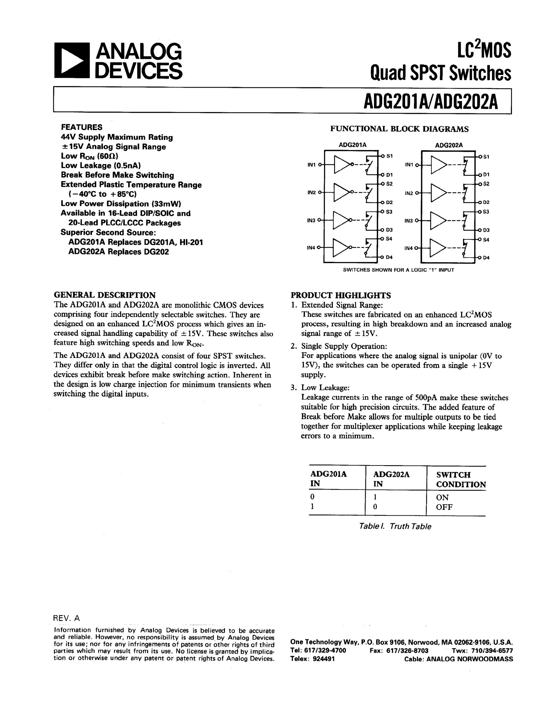 ADG201AKNZ's pdf picture 1
