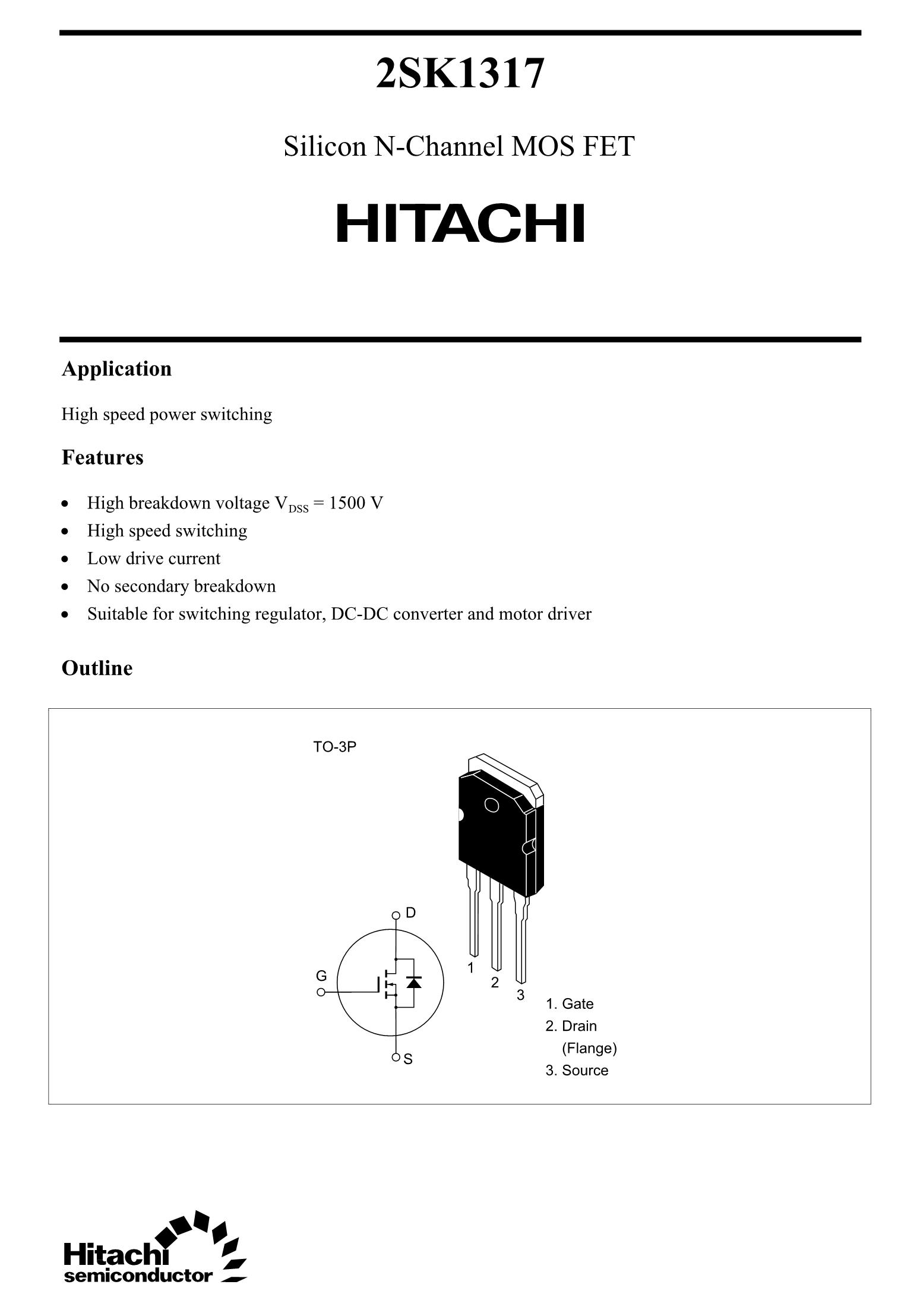 2SK1317's pdf picture 1