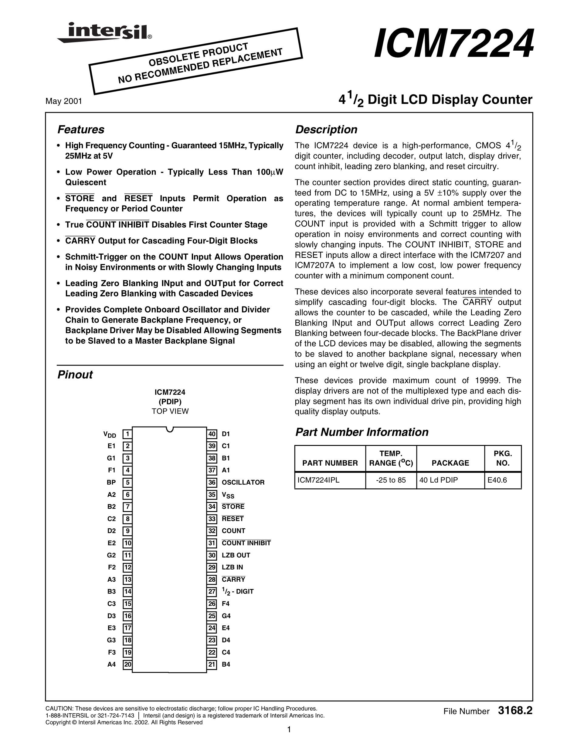ICM7228BIBIZ's pdf picture 1