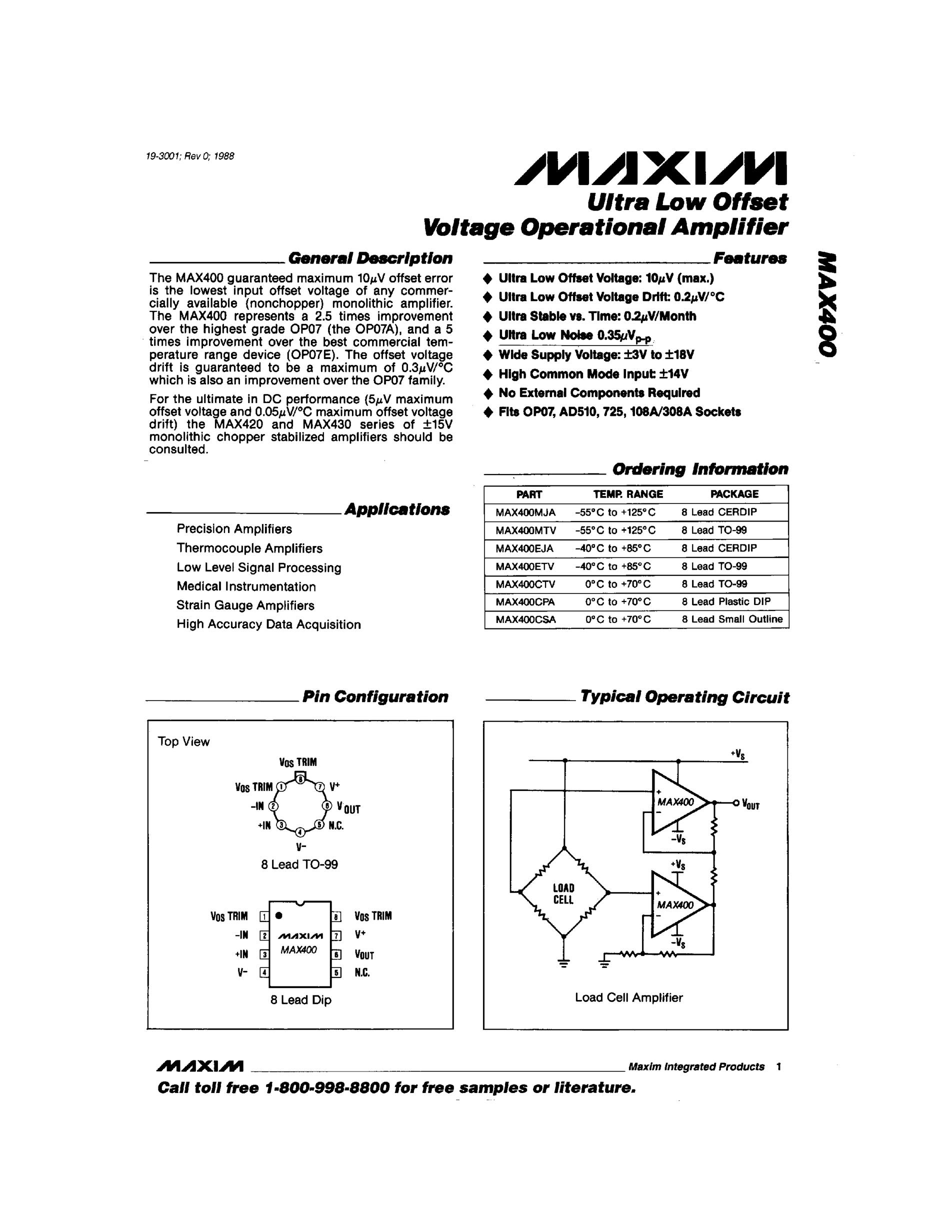 MAX4004EUT+T's pdf picture 1