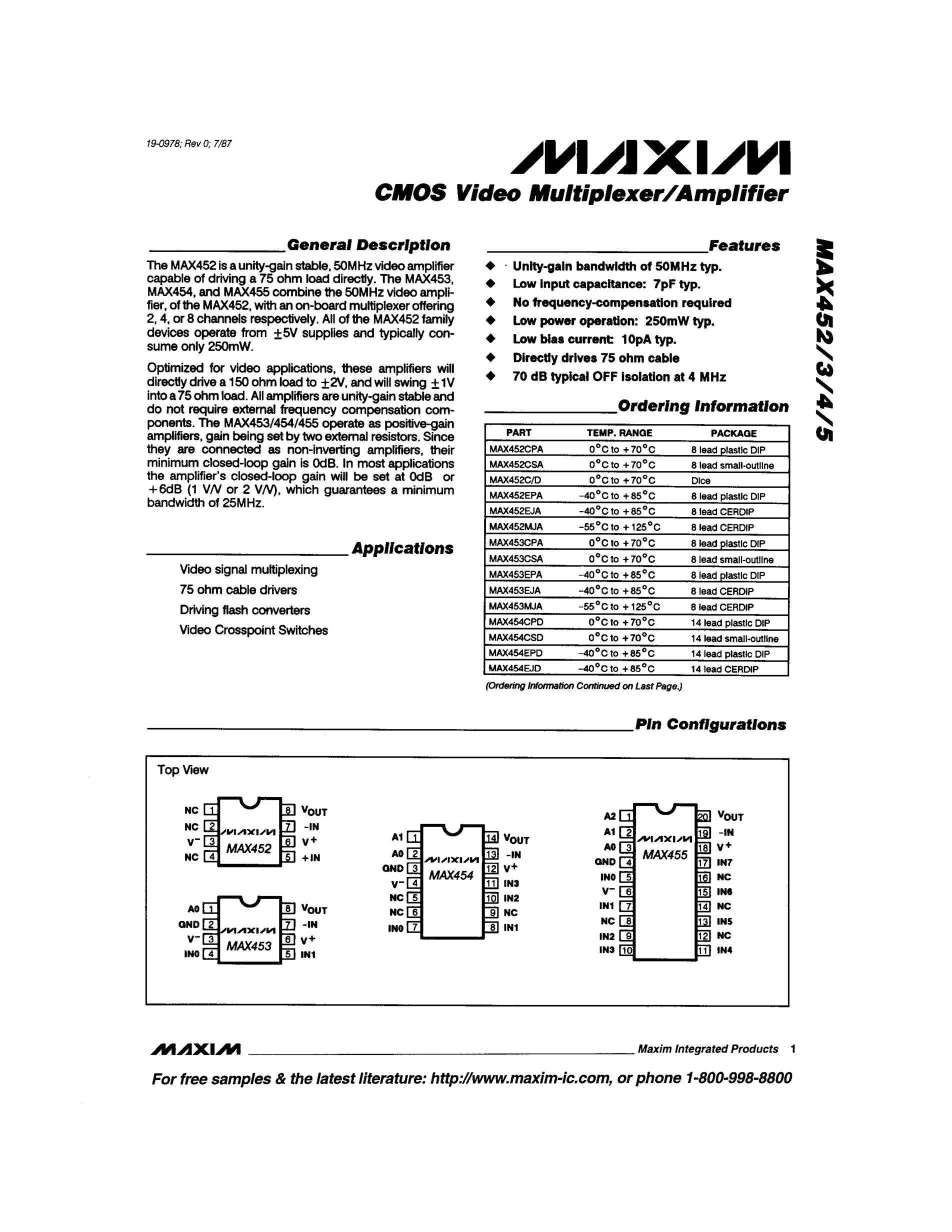 MAX4521ESE+'s pdf picture 1