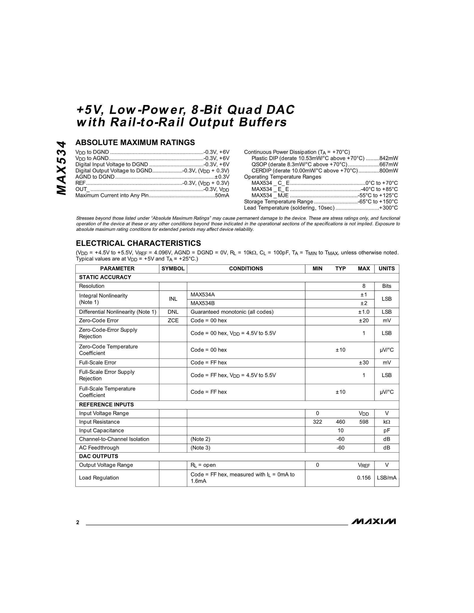 MAX534BCEE+'s pdf picture 2