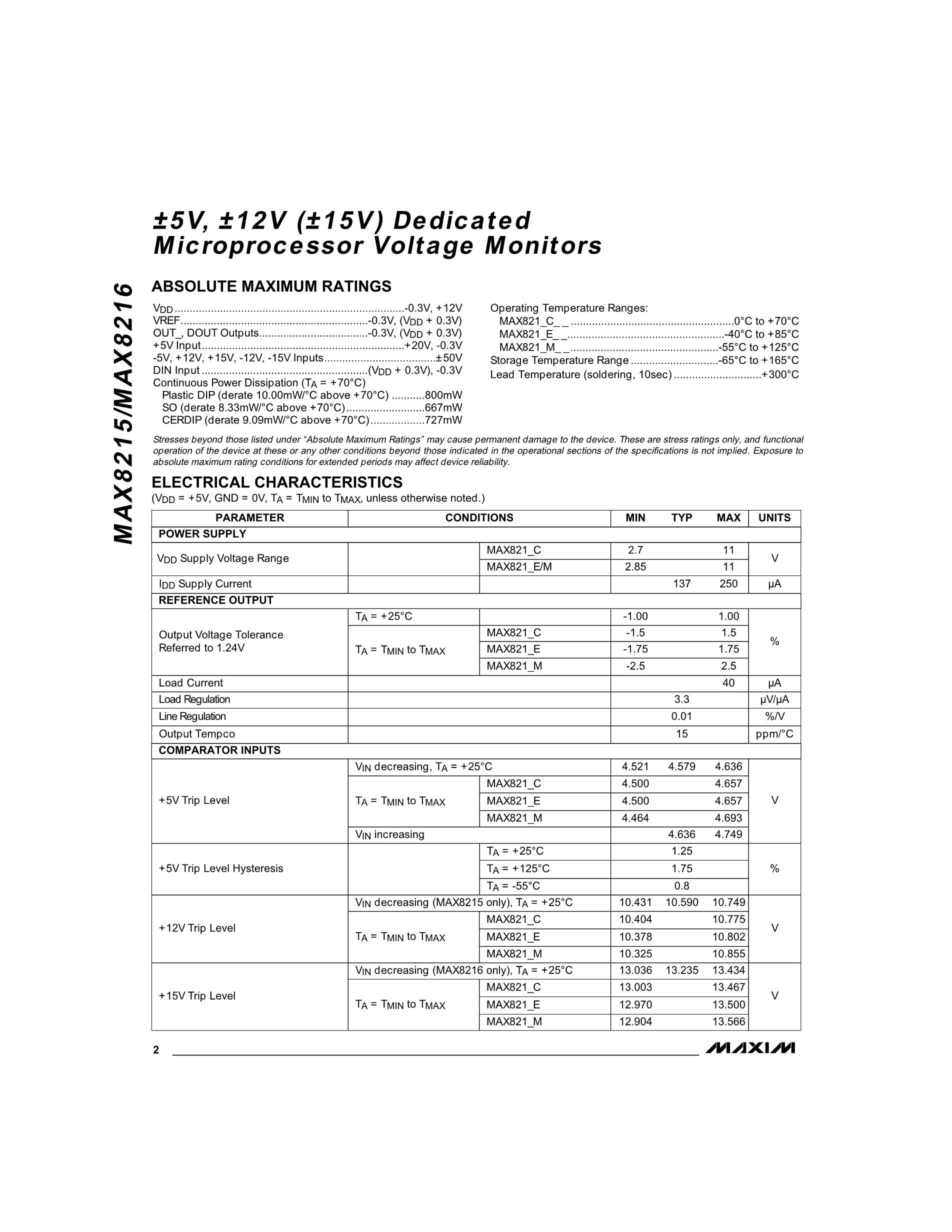 MAX8212CPA's pdf picture 2