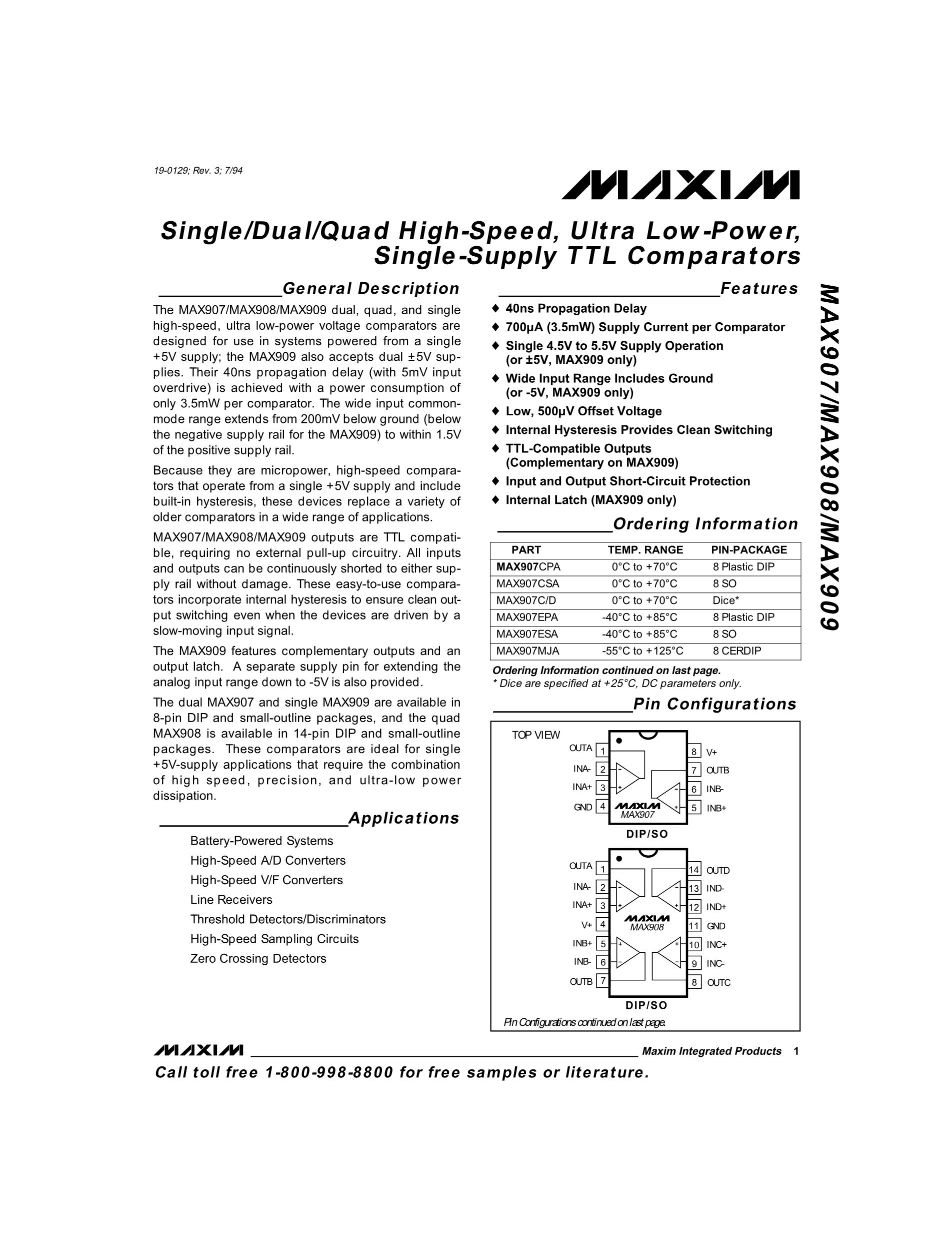 MAX907CSA-T's pdf picture 1