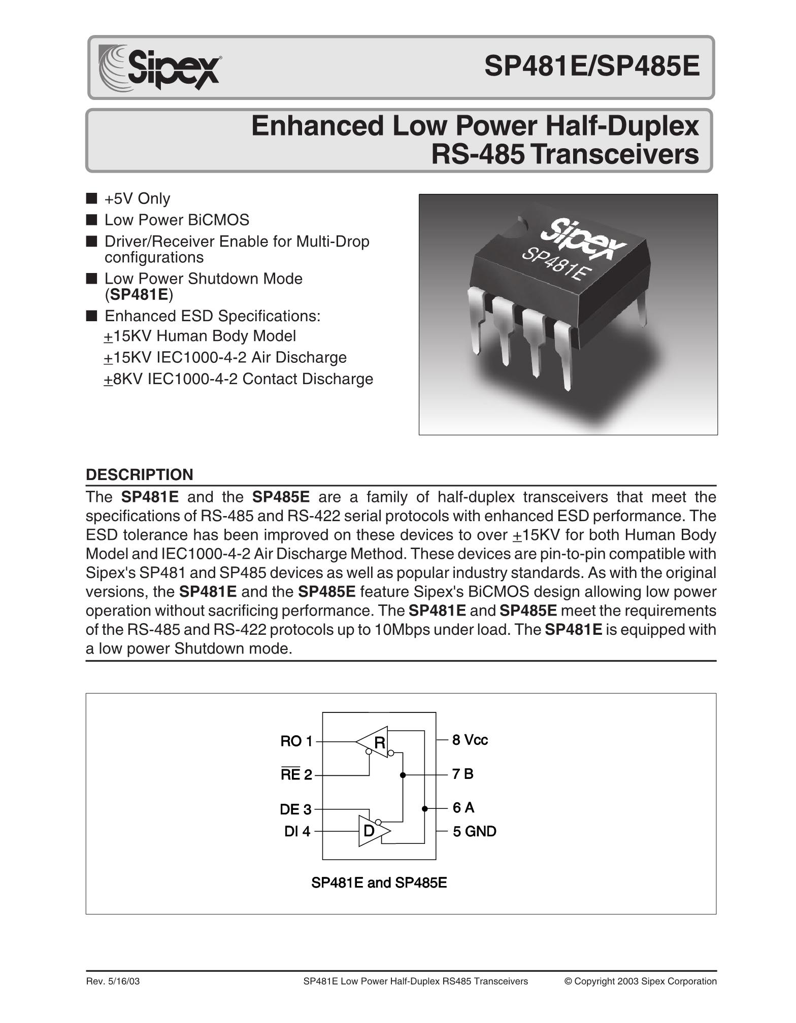 SP485ECN-L's pdf picture 1