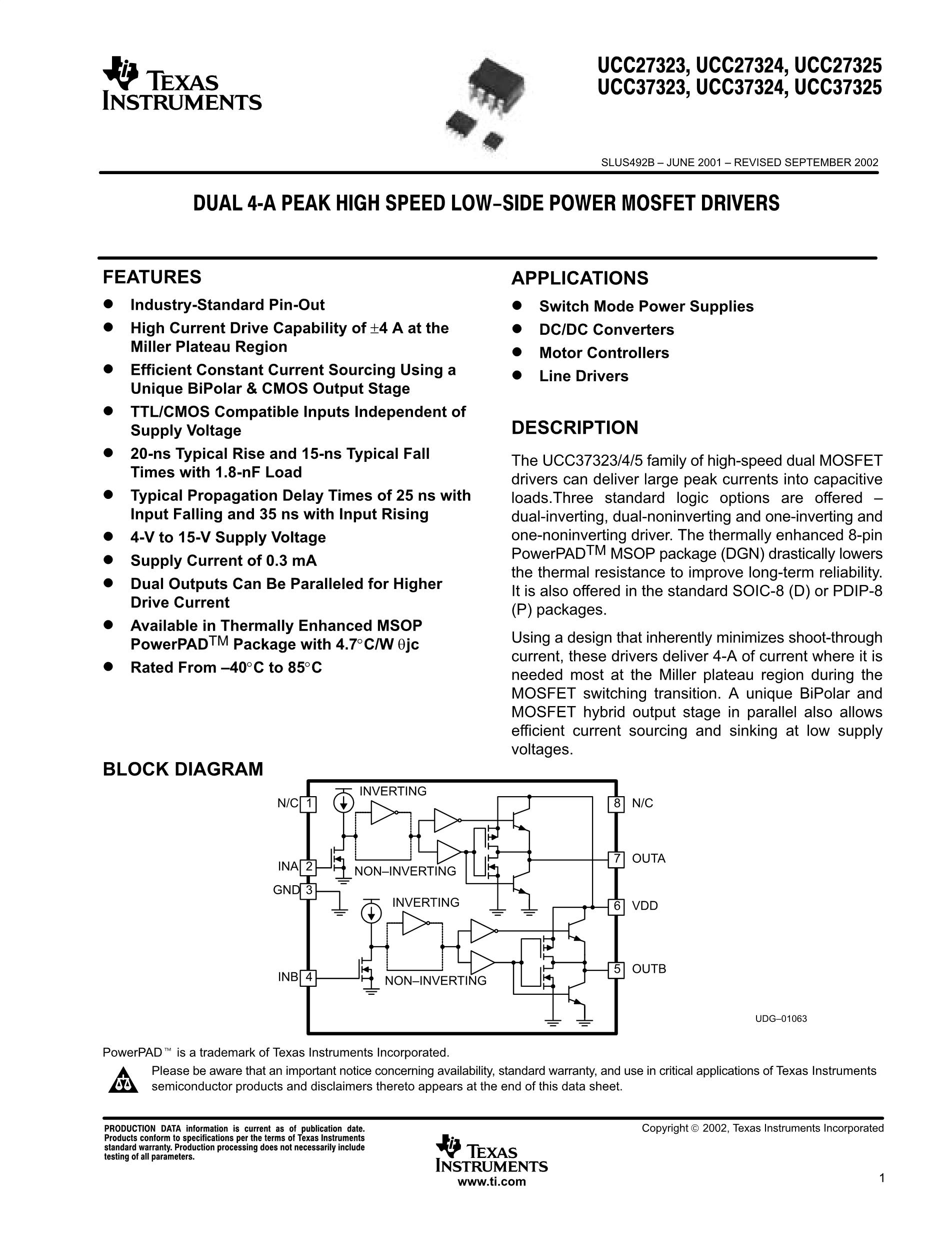 UCC27322QDRQ1's pdf picture 1