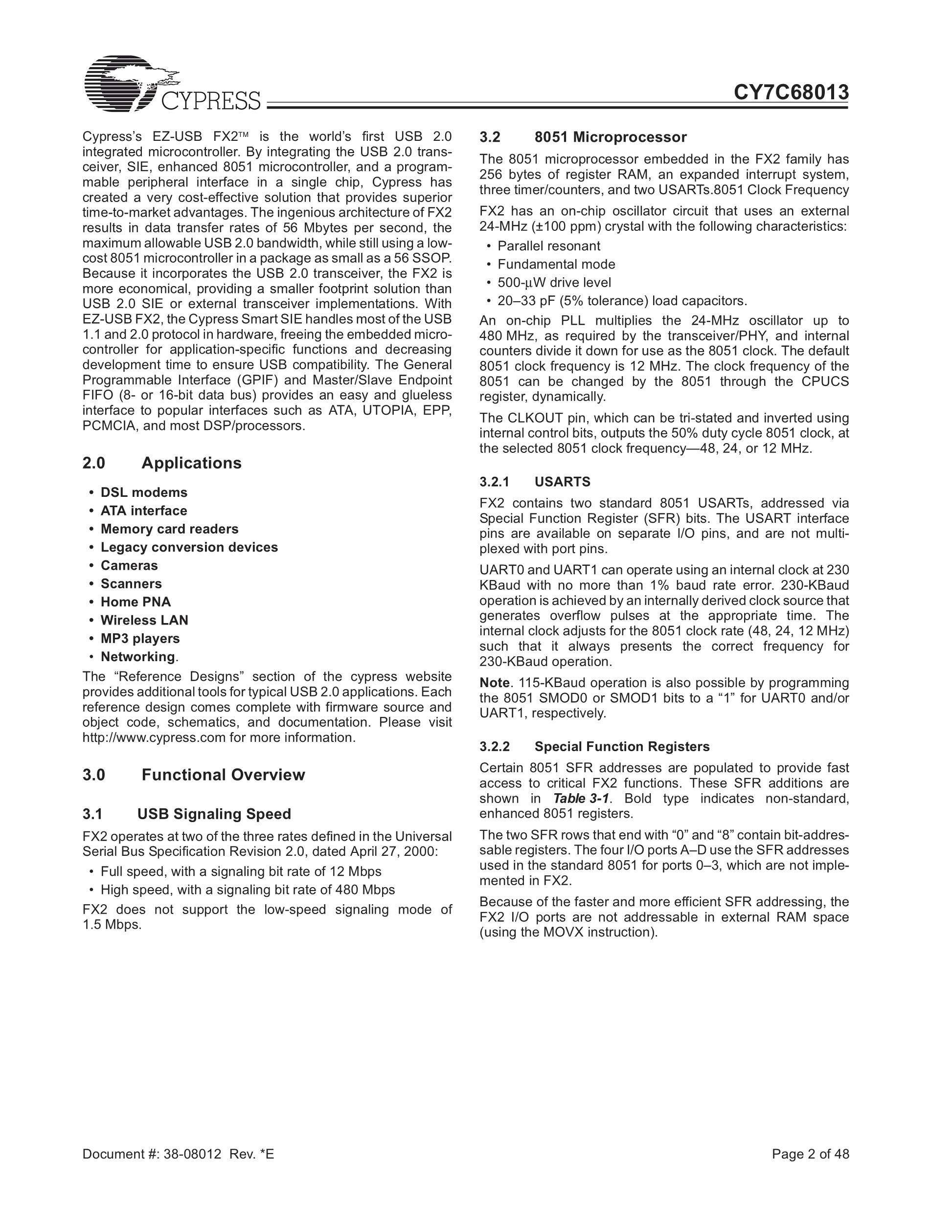CY7C68033-56LTXC's pdf picture 2