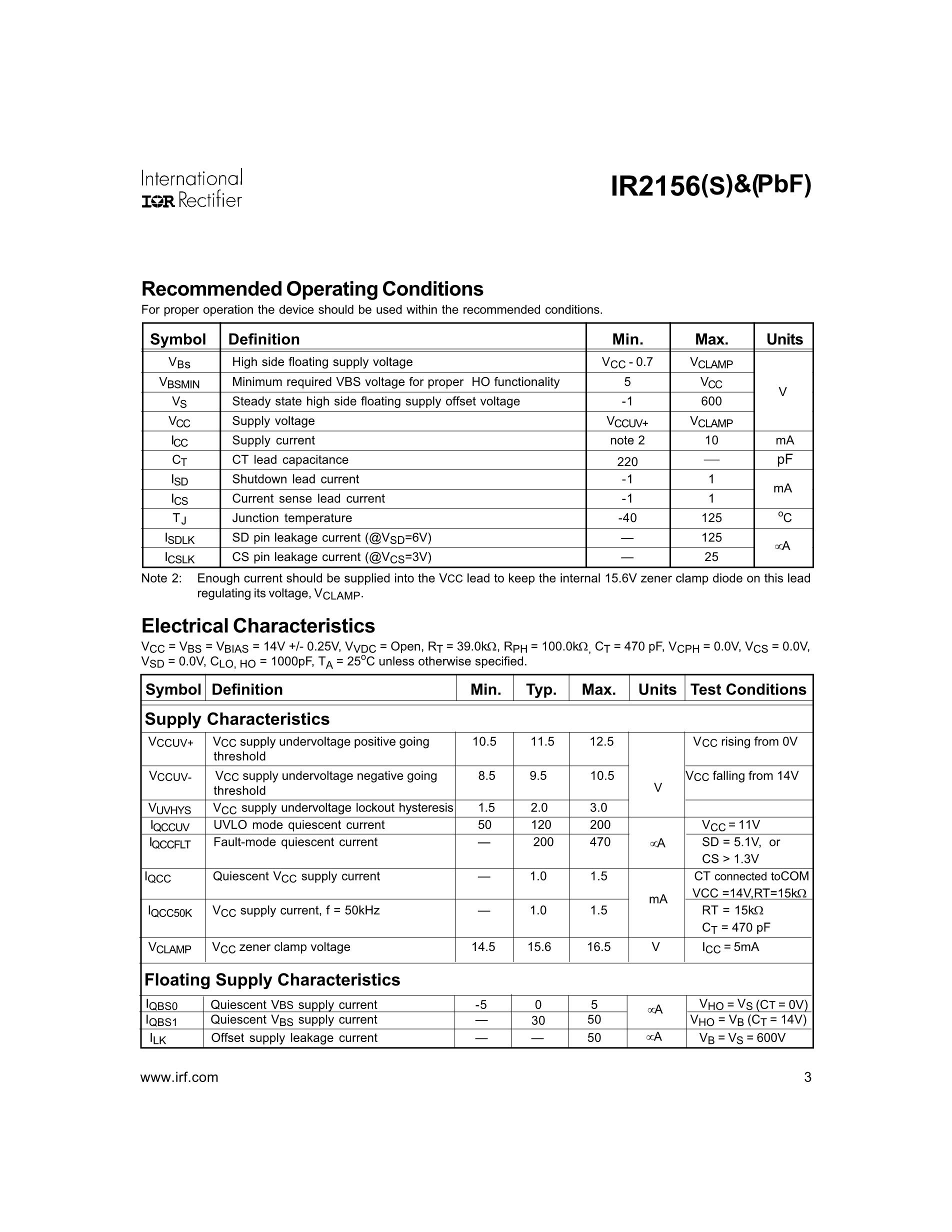 IR2156STRPBF's pdf picture 3