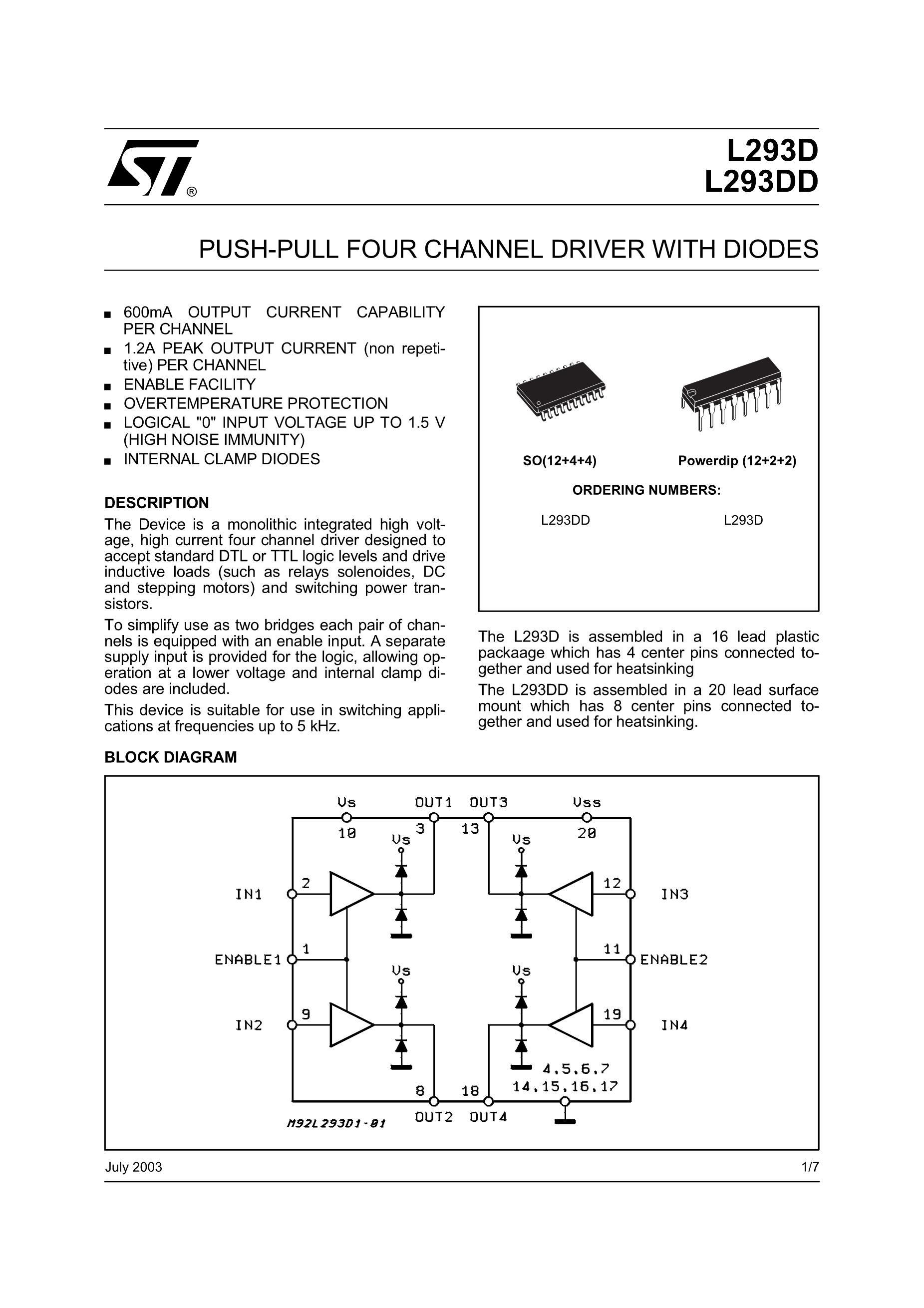 L293DD013TR's pdf picture 1